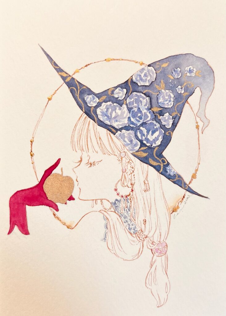リンゴを持った魔女